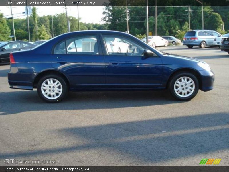 Eternal Blue Pearl / Gray 2005 Honda Civic LX Sedan