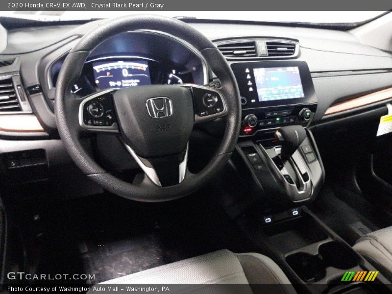 Crystal Black Pearl / Gray 2020 Honda CR-V EX AWD