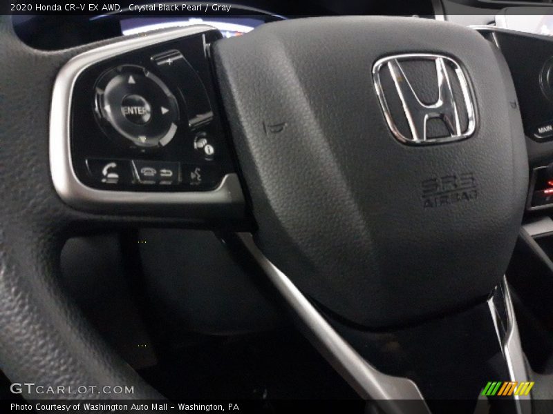 Crystal Black Pearl / Gray 2020 Honda CR-V EX AWD