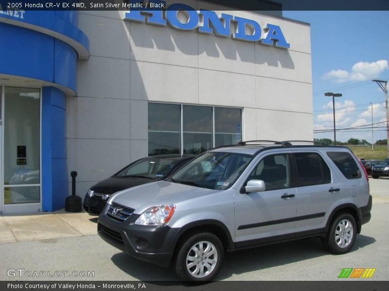 Satin Silver Metallic / Black 2005 Honda CR-V EX 4WD