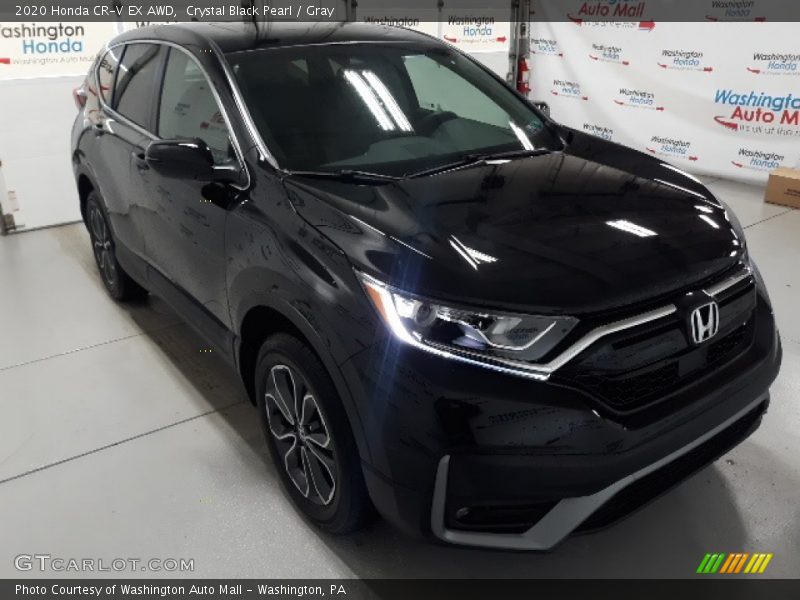 Crystal Black Pearl / Gray 2020 Honda CR-V EX AWD