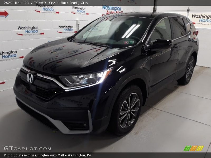 Crystal Black Pearl / Gray 2020 Honda CR-V EX AWD