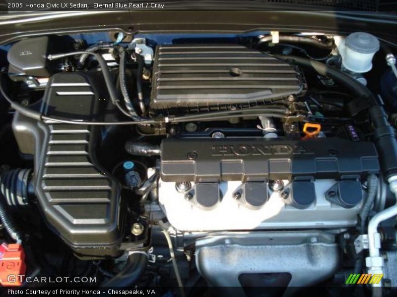 Eternal Blue Pearl / Gray 2005 Honda Civic LX Sedan