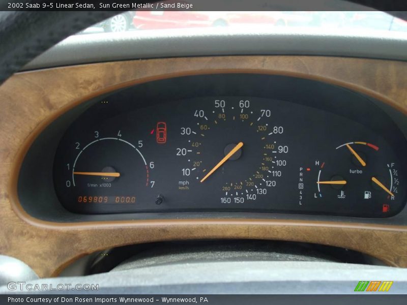 Sun Green Metallic / Sand Beige 2002 Saab 9-5 Linear Sedan