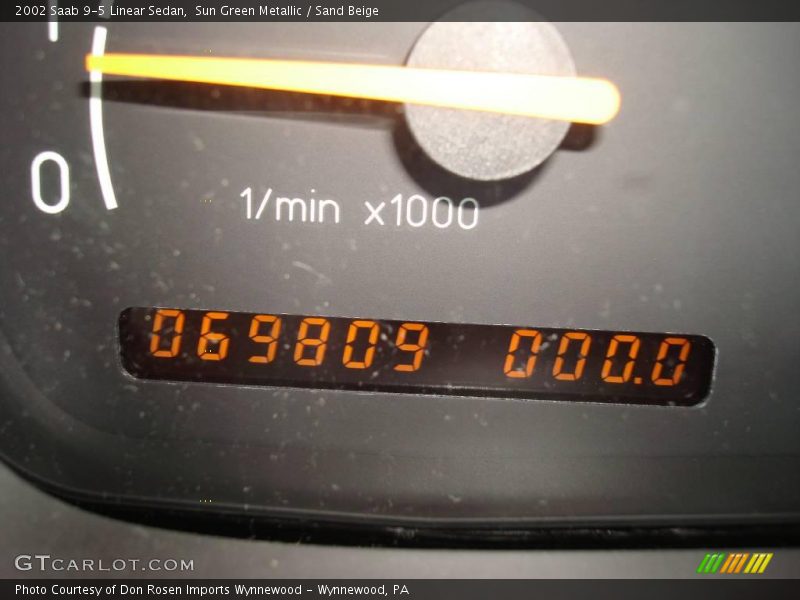 Sun Green Metallic / Sand Beige 2002 Saab 9-5 Linear Sedan