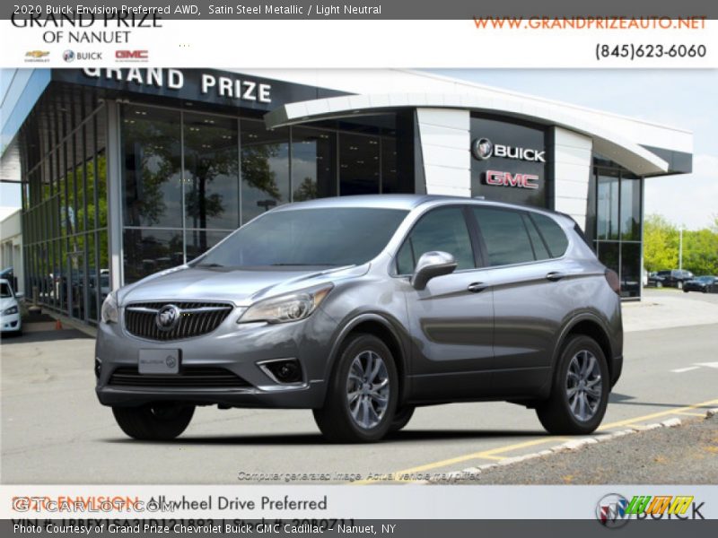 Satin Steel Metallic / Light Neutral 2020 Buick Envision Preferred AWD