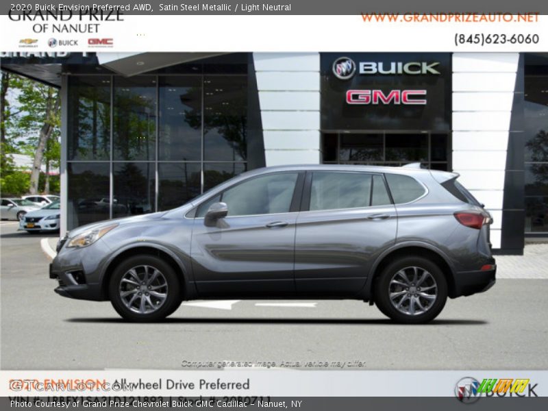 Satin Steel Metallic / Light Neutral 2020 Buick Envision Preferred AWD