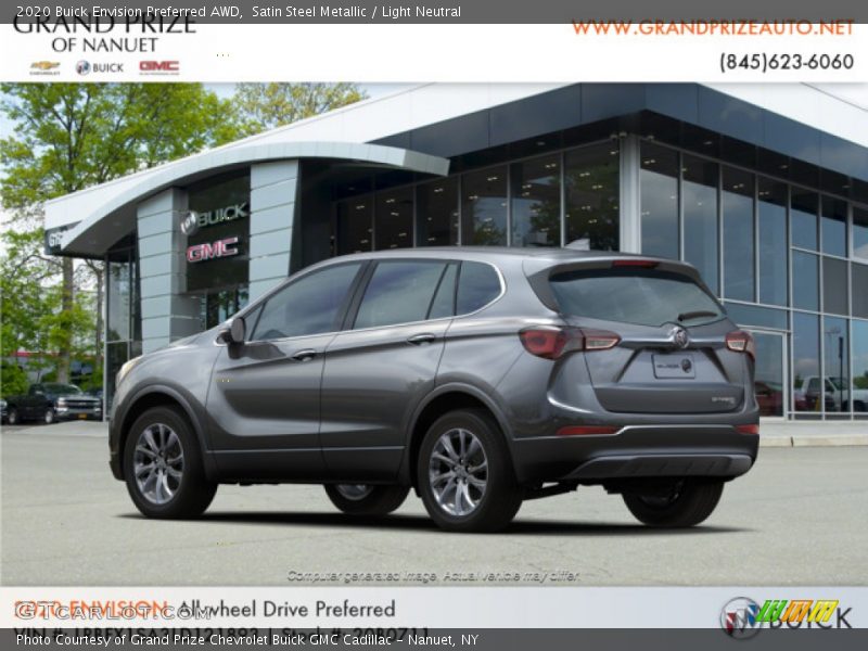 Satin Steel Metallic / Light Neutral 2020 Buick Envision Preferred AWD