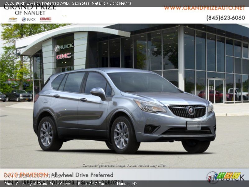 Satin Steel Metallic / Light Neutral 2020 Buick Envision Preferred AWD