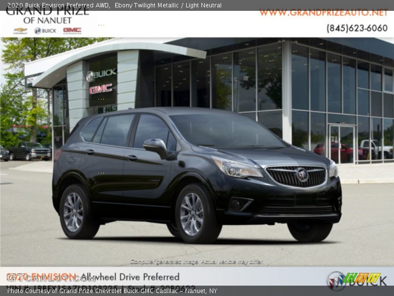 Ebony Twilight Metallic / Light Neutral 2020 Buick Envision Preferred AWD