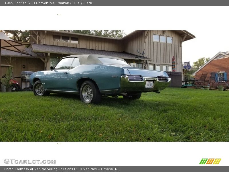 Warwick Blue / Black 1969 Pontiac GTO Convertible