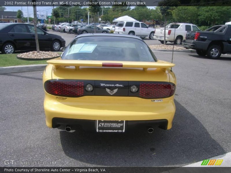 Collector Edition Yellow / Ebony Black 2002 Pontiac Firebird Trans Am WS-6 Coupe