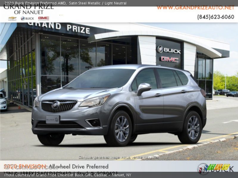Satin Steel Metallic / Light Neutral 2020 Buick Envision Preferred AWD