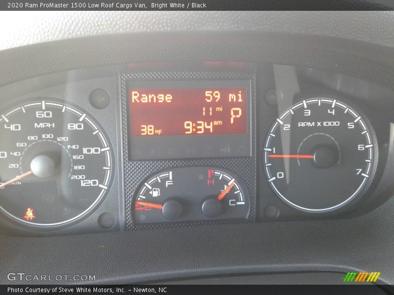 Bright White / Black 2020 Ram ProMaster 1500 Low Roof Cargo Van