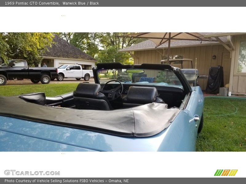 Warwick Blue / Black 1969 Pontiac GTO Convertible