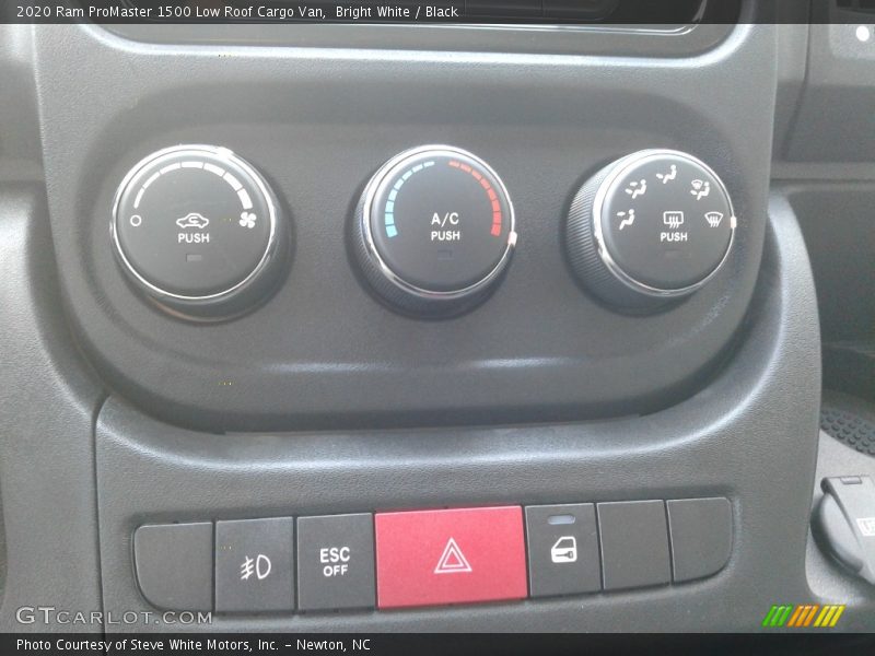 Bright White / Black 2020 Ram ProMaster 1500 Low Roof Cargo Van