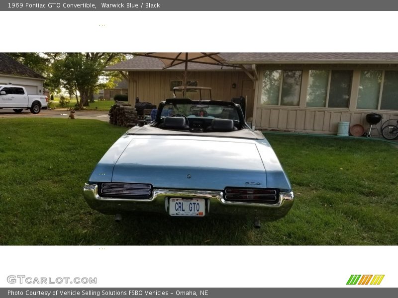 Warwick Blue / Black 1969 Pontiac GTO Convertible