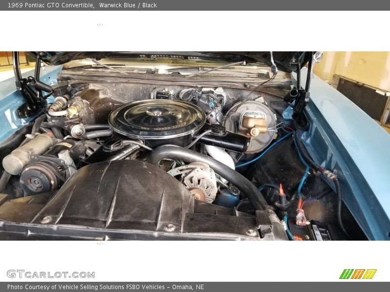 Warwick Blue / Black 1969 Pontiac GTO Convertible