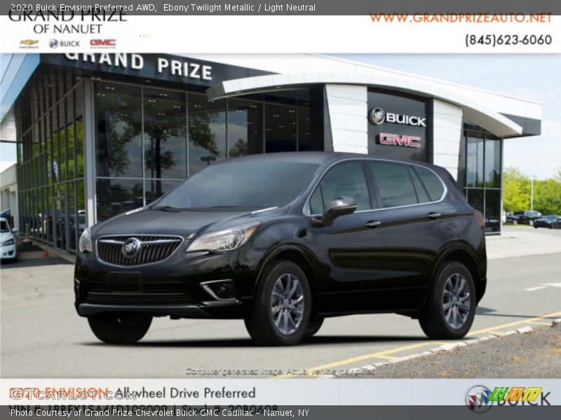 Ebony Twilight Metallic / Light Neutral 2020 Buick Envision Preferred AWD