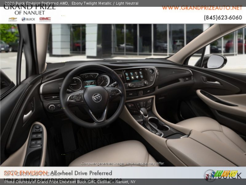 Ebony Twilight Metallic / Light Neutral 2020 Buick Envision Preferred AWD