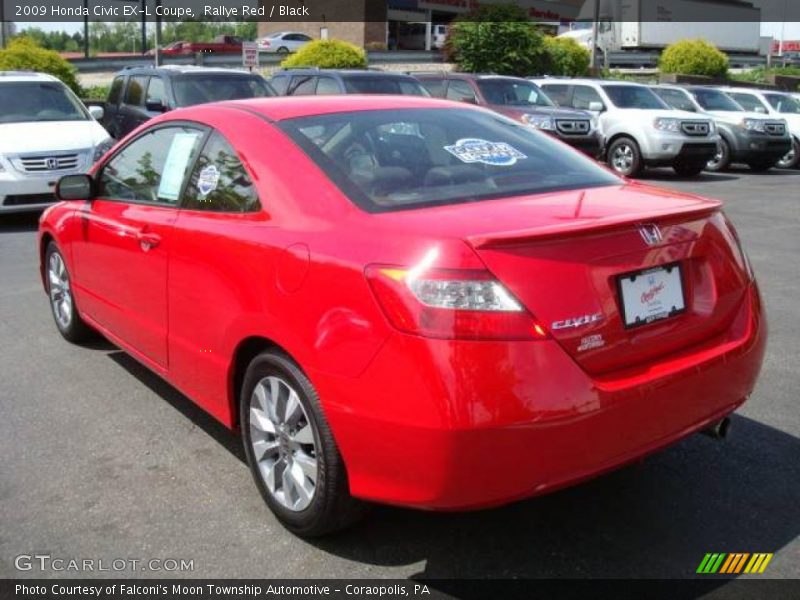 Rallye Red / Black 2009 Honda Civic EX-L Coupe
