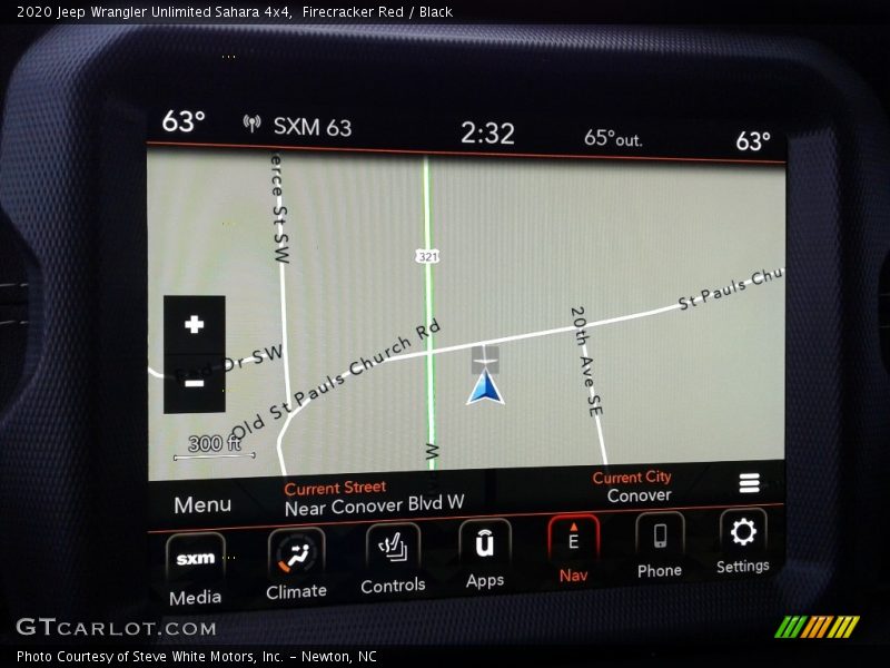Navigation of 2020 Wrangler Unlimited Sahara 4x4