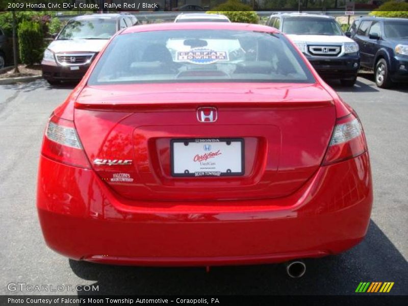 Rallye Red / Black 2009 Honda Civic EX-L Coupe