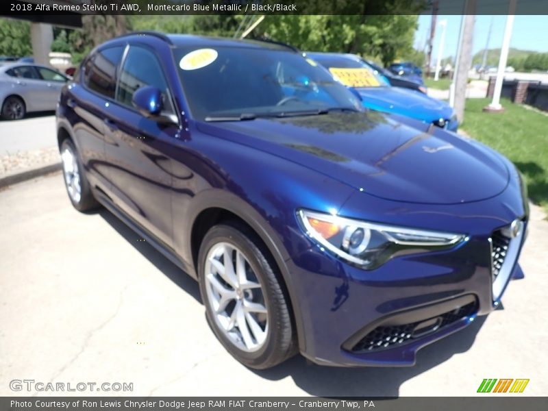 Montecarlo Blue Metallic / Black/Black 2018 Alfa Romeo Stelvio Ti AWD