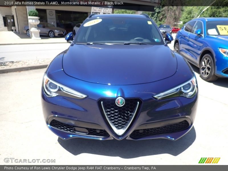 Montecarlo Blue Metallic / Black/Black 2018 Alfa Romeo Stelvio Ti AWD