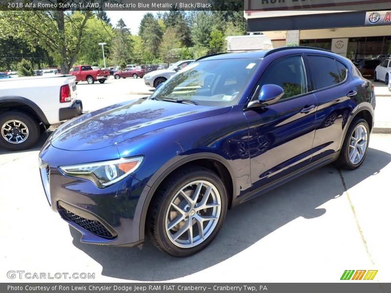 Montecarlo Blue Metallic / Black/Black 2018 Alfa Romeo Stelvio Ti AWD
