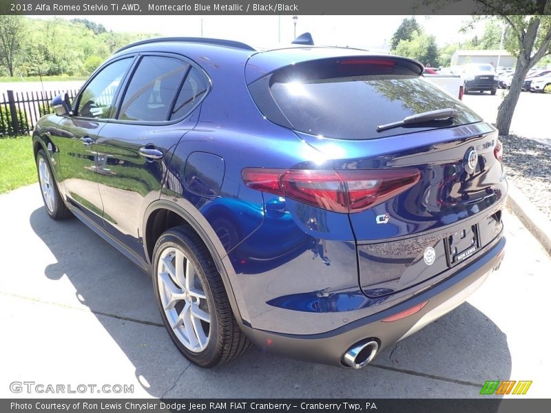 Montecarlo Blue Metallic / Black/Black 2018 Alfa Romeo Stelvio Ti AWD