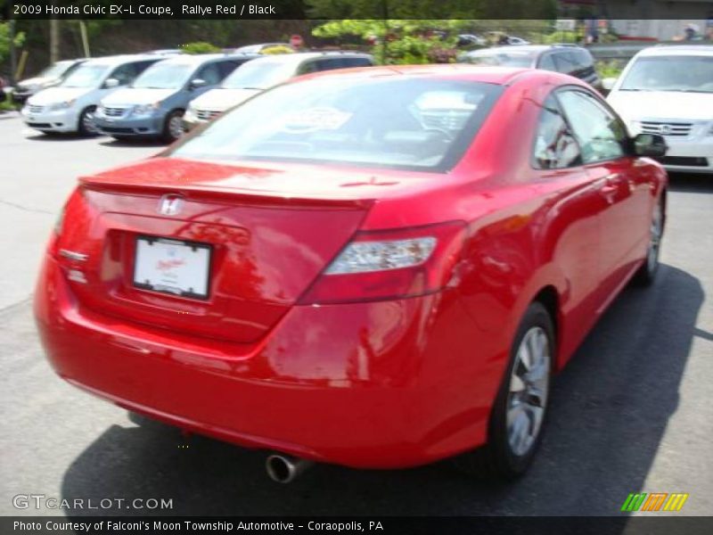 Rallye Red / Black 2009 Honda Civic EX-L Coupe