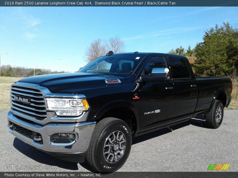 Diamond Black Crystal Pearl / Black/Cattle Tan 2019 Ram 2500 Laramie Longhorn Crew Cab 4x4