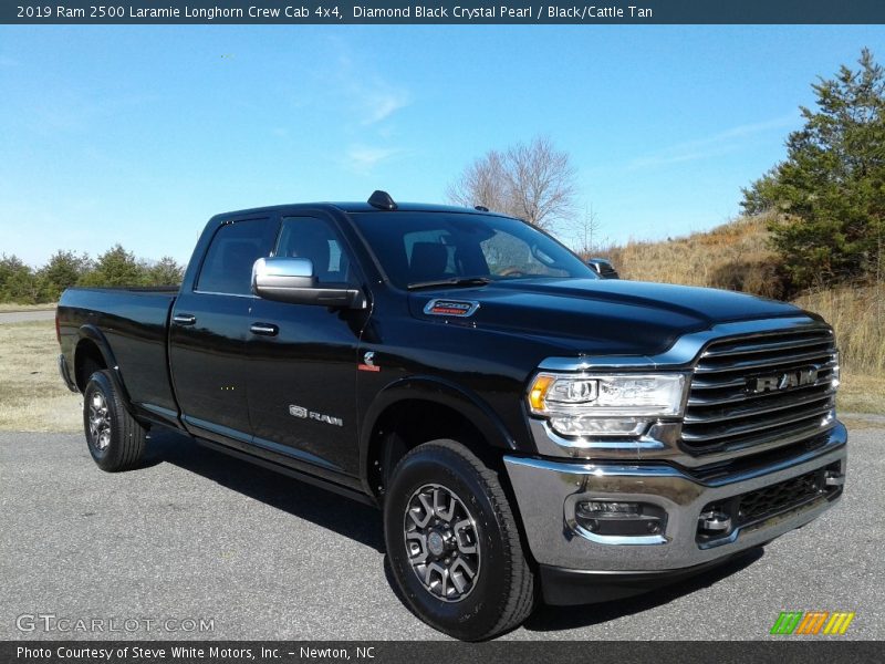 Diamond Black Crystal Pearl / Black/Cattle Tan 2019 Ram 2500 Laramie Longhorn Crew Cab 4x4