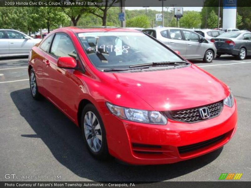 Rallye Red / Black 2009 Honda Civic EX-L Coupe