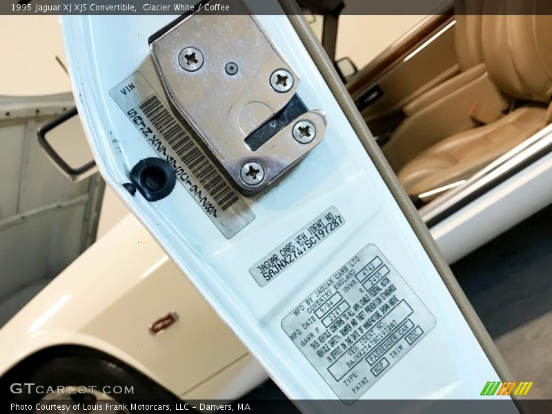 Glacier White / Coffee 1995 Jaguar XJ XJS Convertible