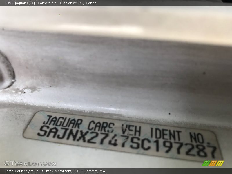 Glacier White / Coffee 1995 Jaguar XJ XJS Convertible