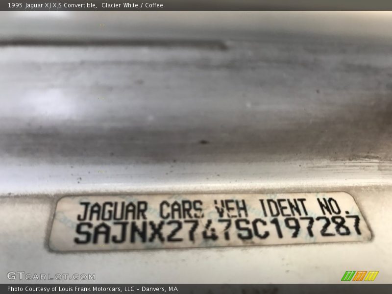 Glacier White / Coffee 1995 Jaguar XJ XJS Convertible