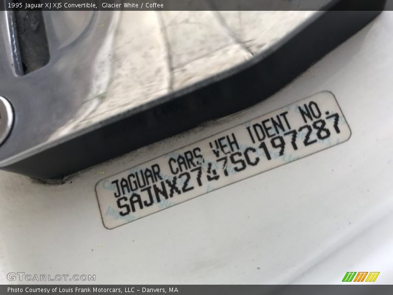 Glacier White / Coffee 1995 Jaguar XJ XJS Convertible