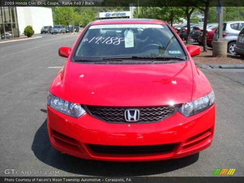 Rallye Red / Black 2009 Honda Civic EX-L Coupe
