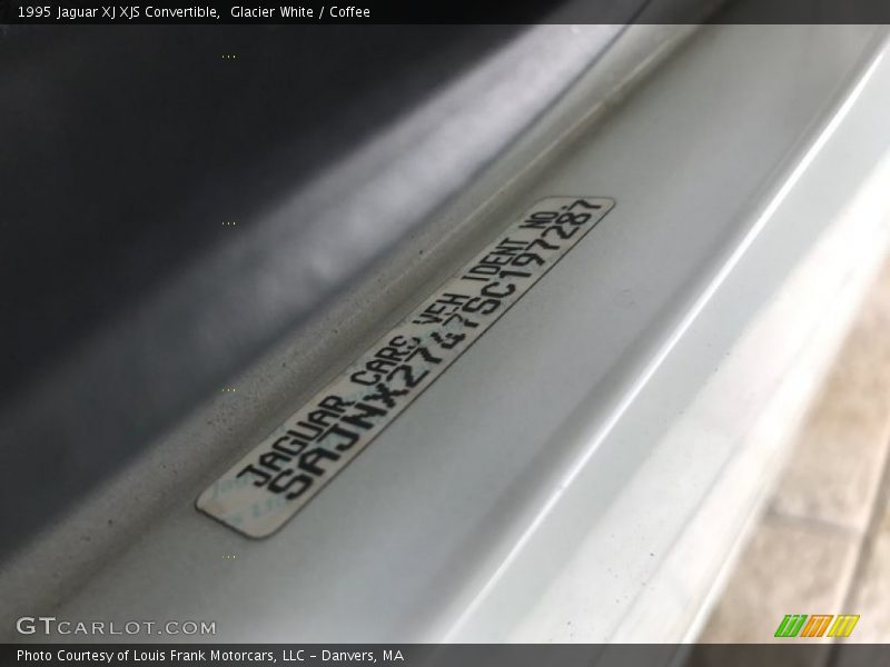 Glacier White / Coffee 1995 Jaguar XJ XJS Convertible