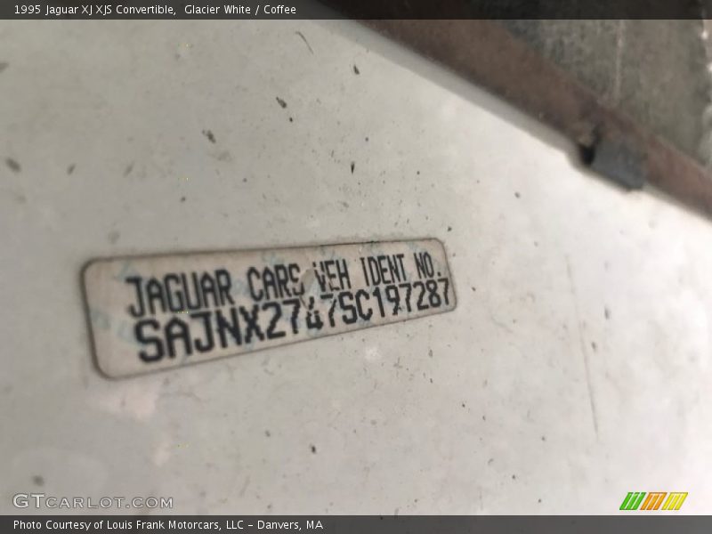 Glacier White / Coffee 1995 Jaguar XJ XJS Convertible