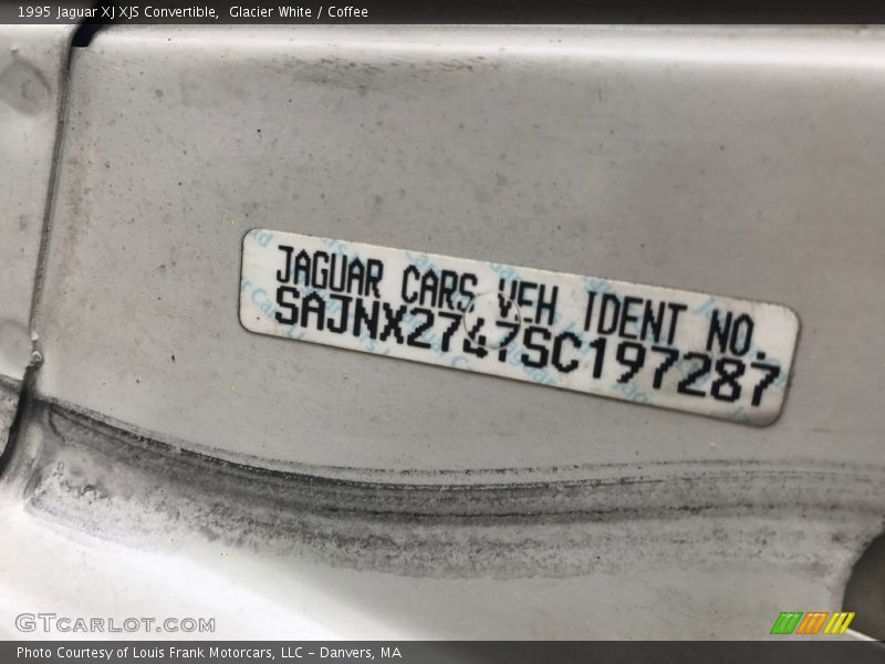 Glacier White / Coffee 1995 Jaguar XJ XJS Convertible