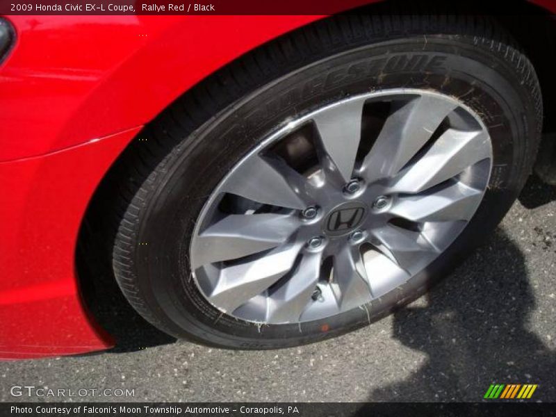Rallye Red / Black 2009 Honda Civic EX-L Coupe