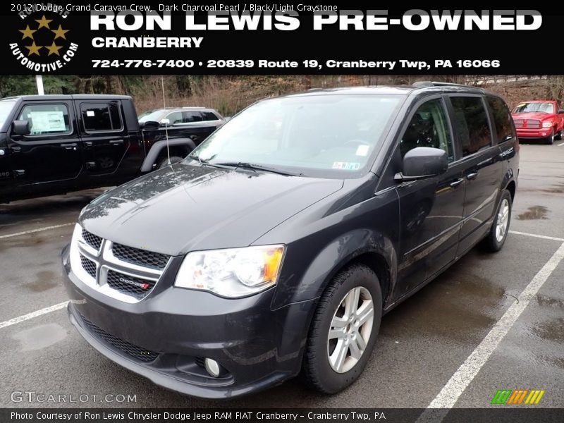 Dark Charcoal Pearl / Black/Light Graystone 2012 Dodge Grand Caravan Crew