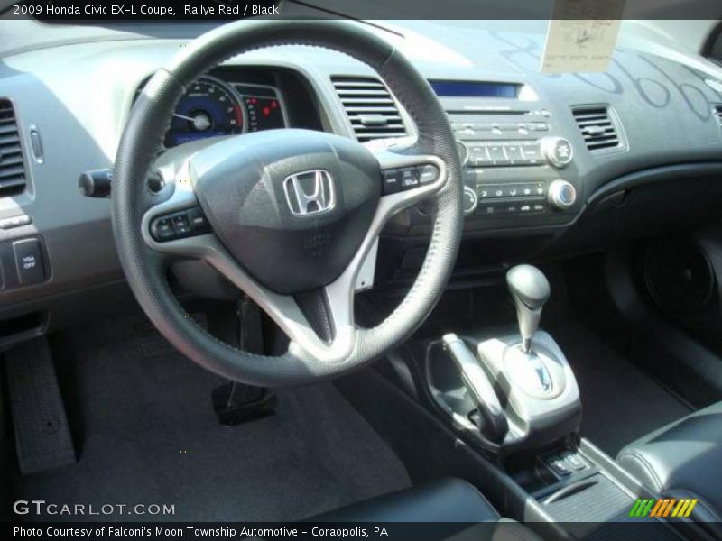 Rallye Red / Black 2009 Honda Civic EX-L Coupe