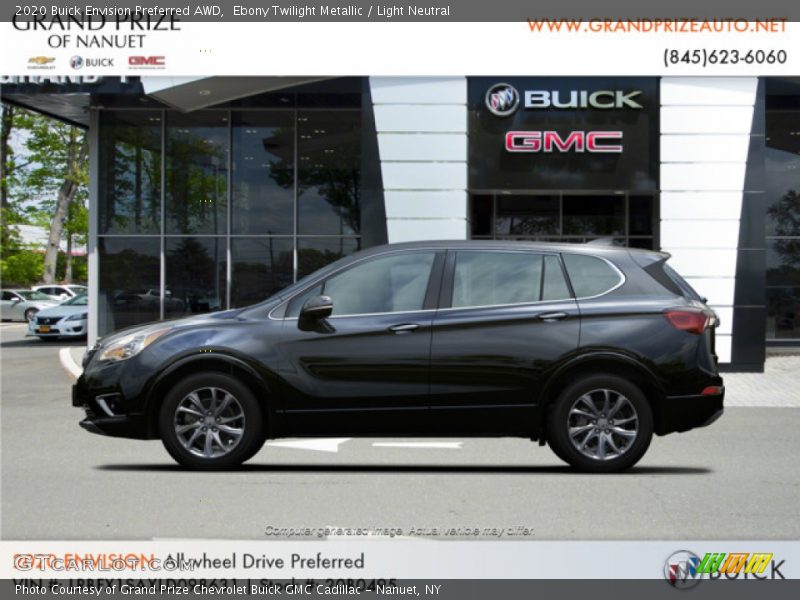 Ebony Twilight Metallic / Light Neutral 2020 Buick Envision Preferred AWD
