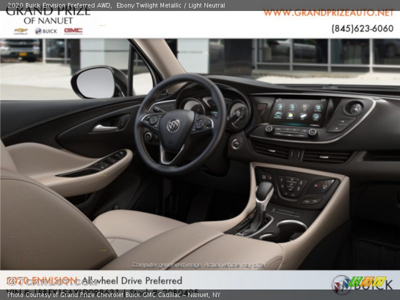 Ebony Twilight Metallic / Light Neutral 2020 Buick Envision Preferred AWD
