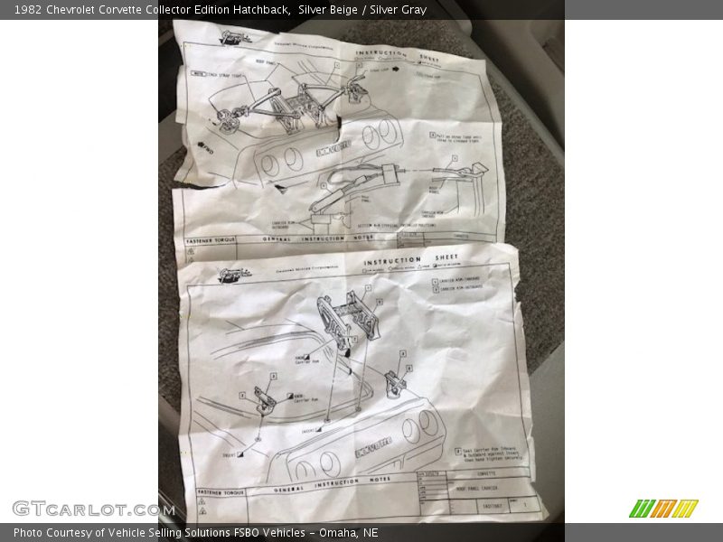 Silver Beige / Silver Gray 1982 Chevrolet Corvette Collector Edition Hatchback