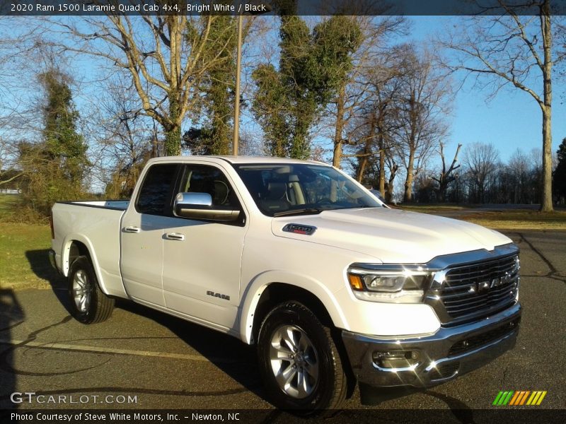 Bright White / Black 2020 Ram 1500 Laramie Quad Cab 4x4